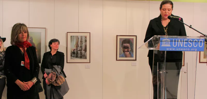 "Violences à l'égard des femmes : une promesse est une promesse" est initiée par la directrice Irina Bokova et la déleguée permanente du Maroc, Zohour Alaoui"Violences à l'égard des femmes : une promesse est une promesse" est initiée par la directrice Irina Bokova et la déleguée permanente du Maroc, Zohour Alaoui