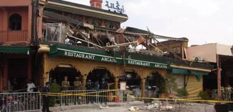 L'attentat contre le café Argana avait fait 17 morts (DR)