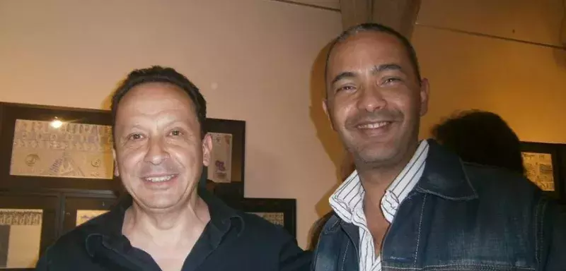 Boudjemaa Laliam et l'écrivain Kamel Daoud se sont rencontrés en 2013 à la Comédie du livre de Montpellier dédiée à l'Algérie. (DR)