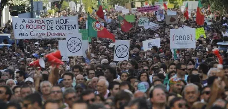 manifestation contre la politique d'austérite... (DR)