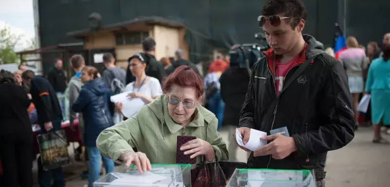 Selon les autorités pro-russes locales, le "oui" l'a emporté à 89% dans l'"oblast" de Donets... (DR)
