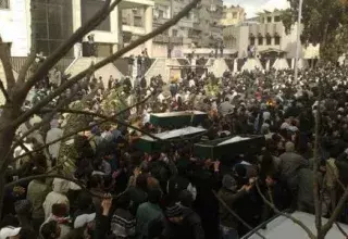 Les funérailles se sont transformées en manifestation anti-régime. (DR)