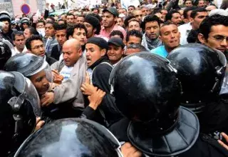 Les manifestants se sont rassemblés sur l'Avenue Bourguiba. (AFP)