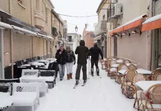 En mode ski à Palavas-les-Flots ! (Photo Guillaume Heintz/Agate Météo)