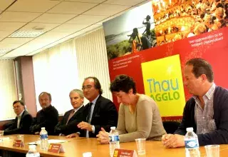 François Commeinhes et une partie de son ''bureau restreint''. (© N.E)