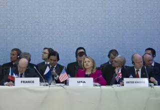 Les "Amis du peuple syrien" réunis à Istambul. (Xinhua)